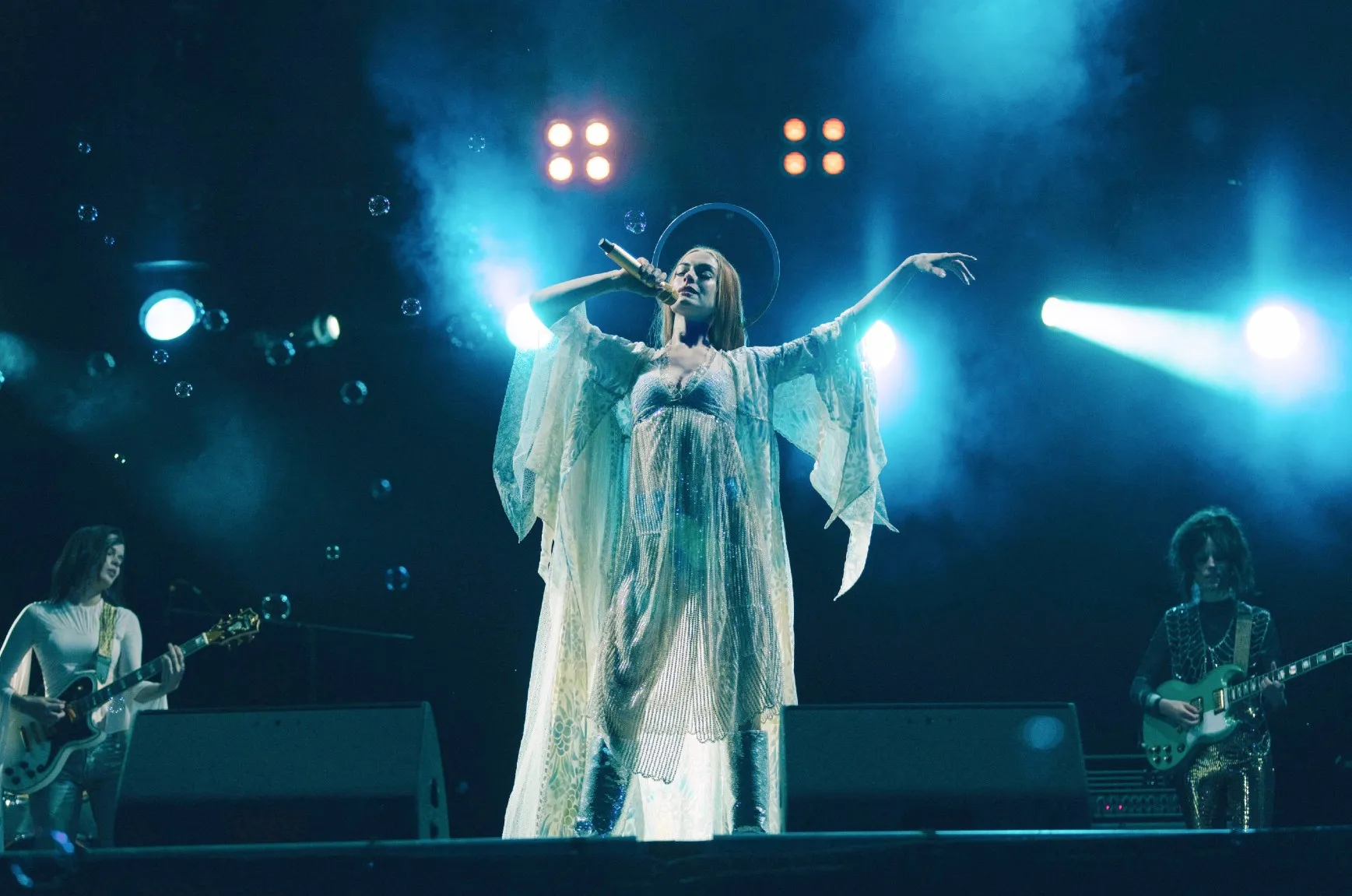 Anne Hathaway as pop diva Mary in Mother Mary
