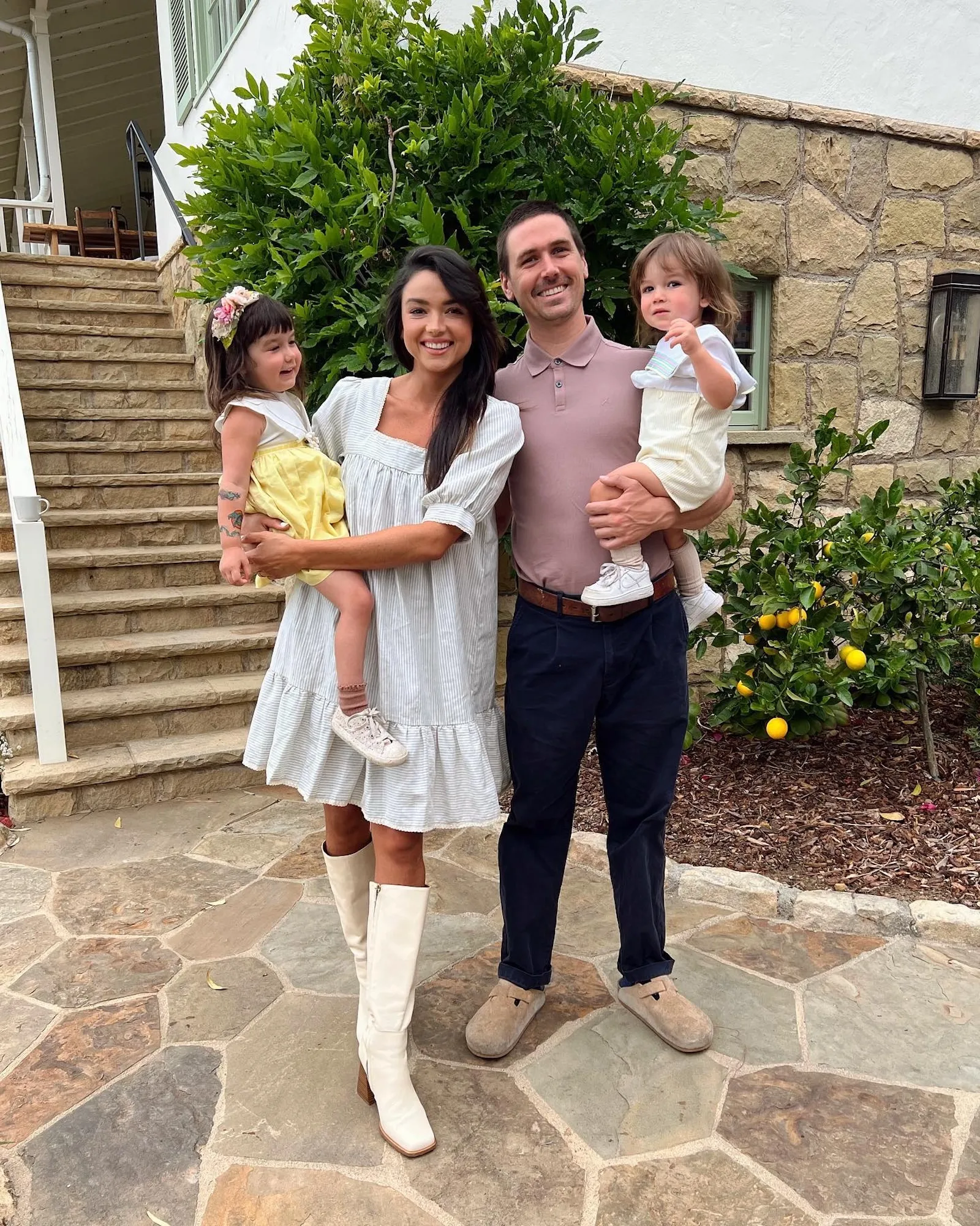 Bekah Martinez smiling during a candid update about her parenting journey.