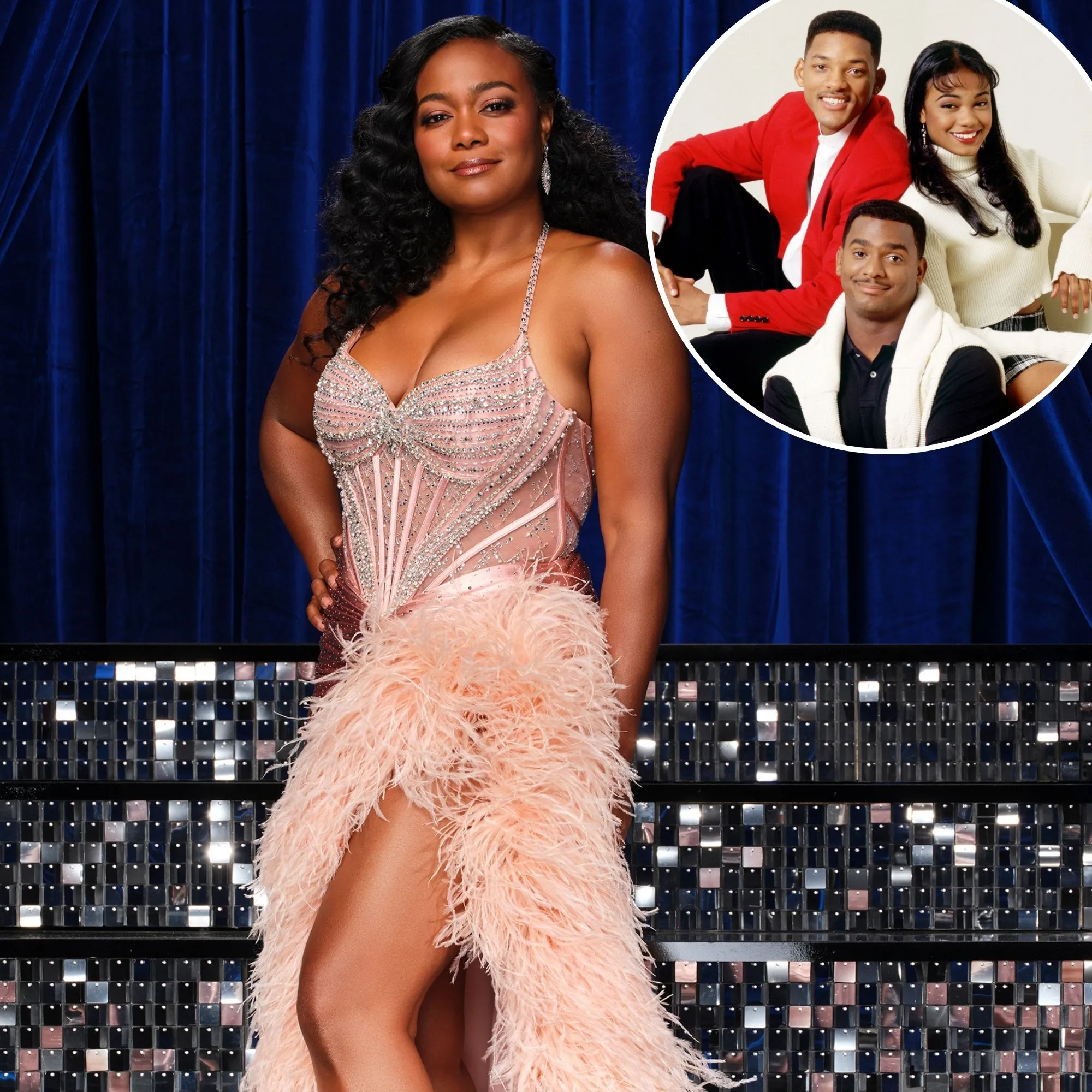 Tatyana Ali smiling at a red carpet event before her Dancing With the Stars debut