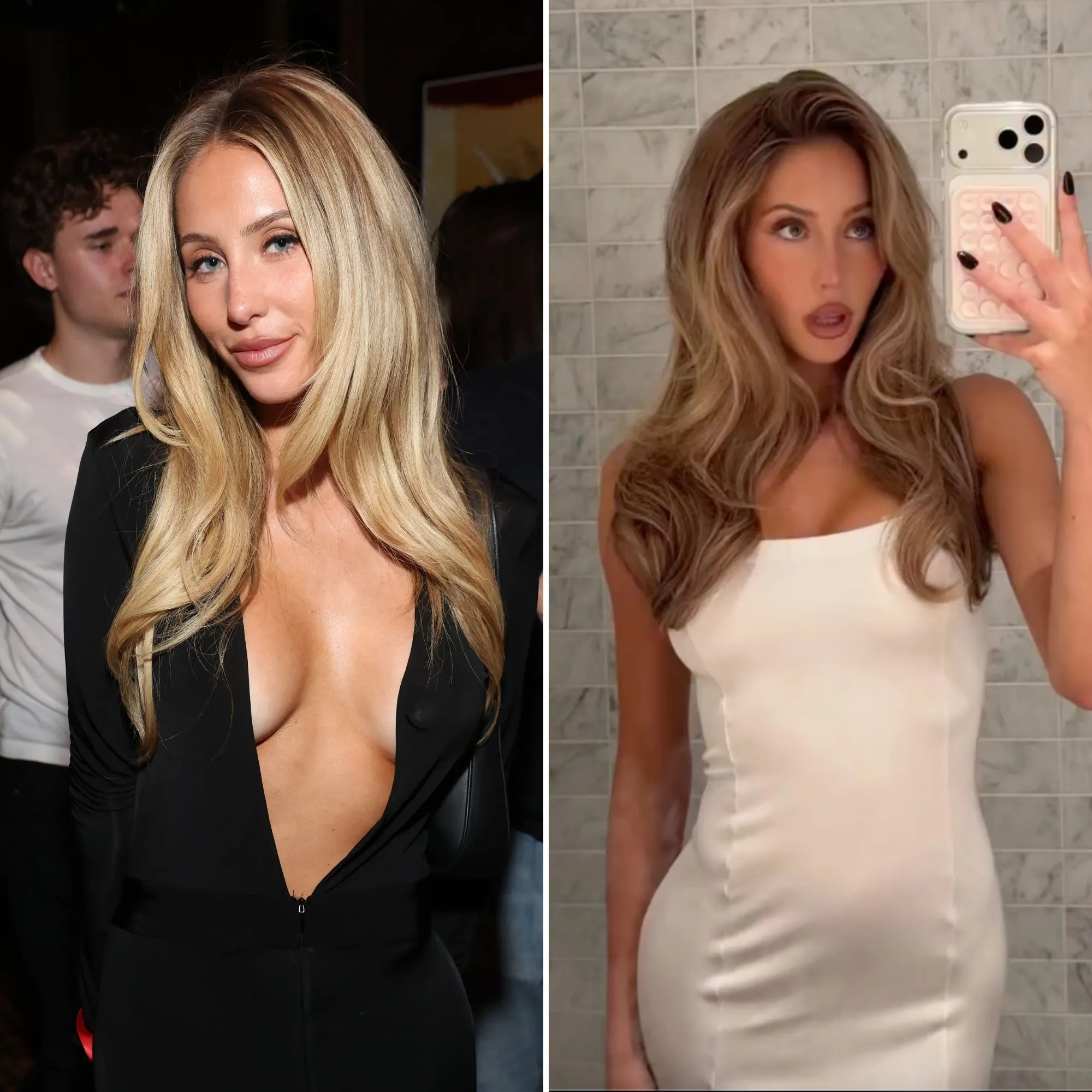 Halsey showing off a bright blonde hair transformation