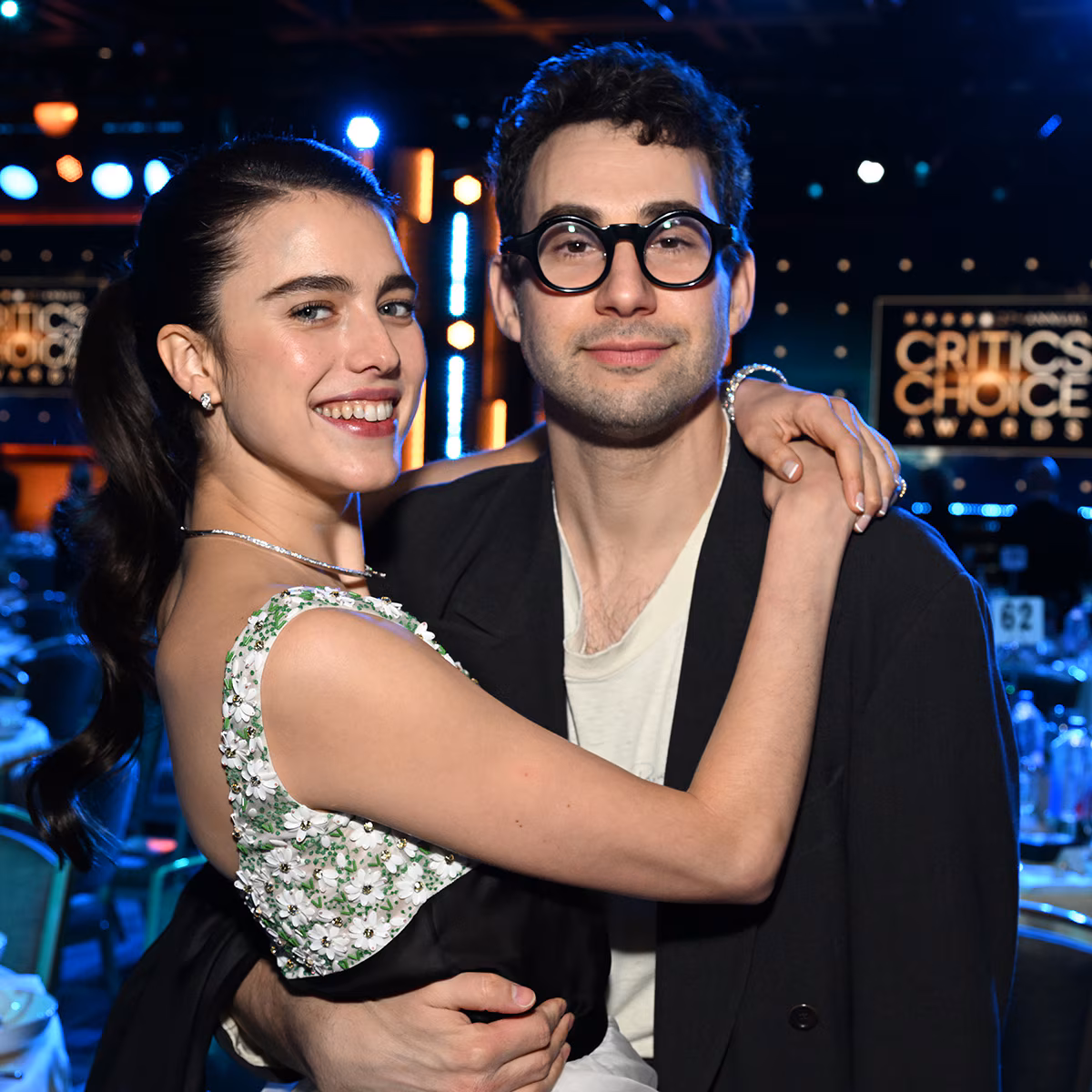 Jack Antonoff and Margaret Qualley attending a red carpet event