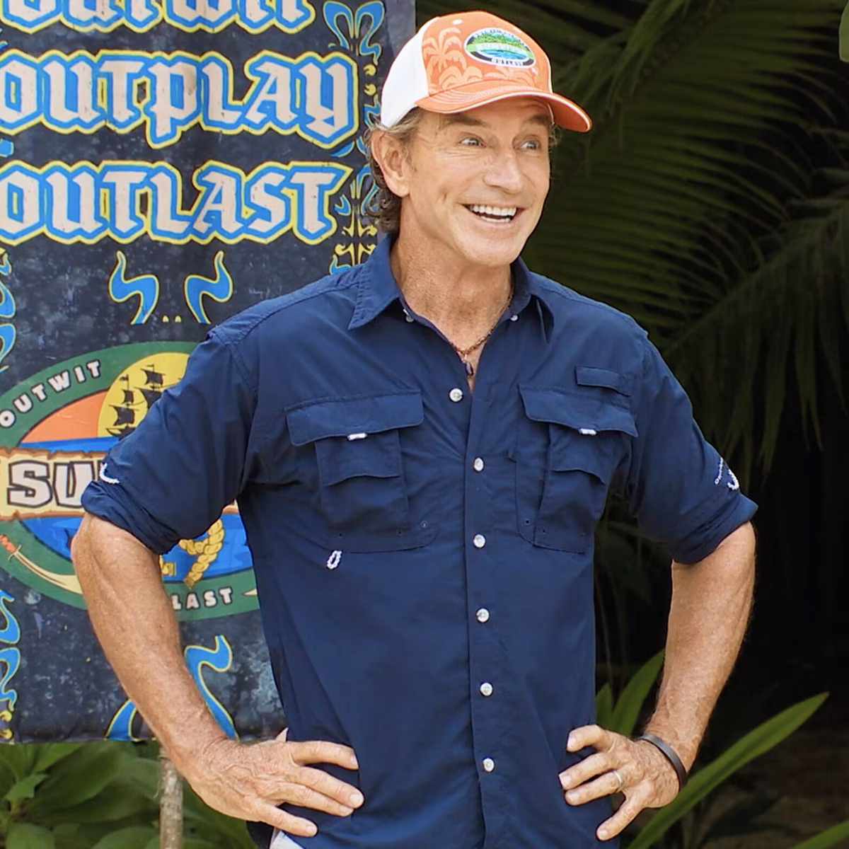 Survivor logo featured against a tropical island background