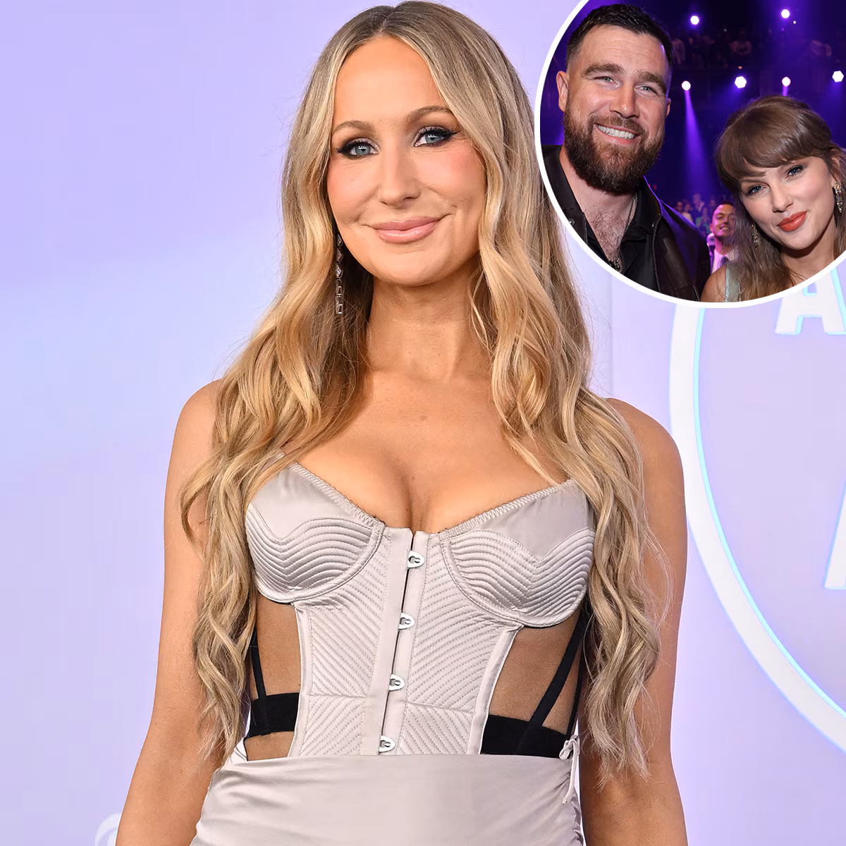 Nikki Glaser smiling on a red carpet