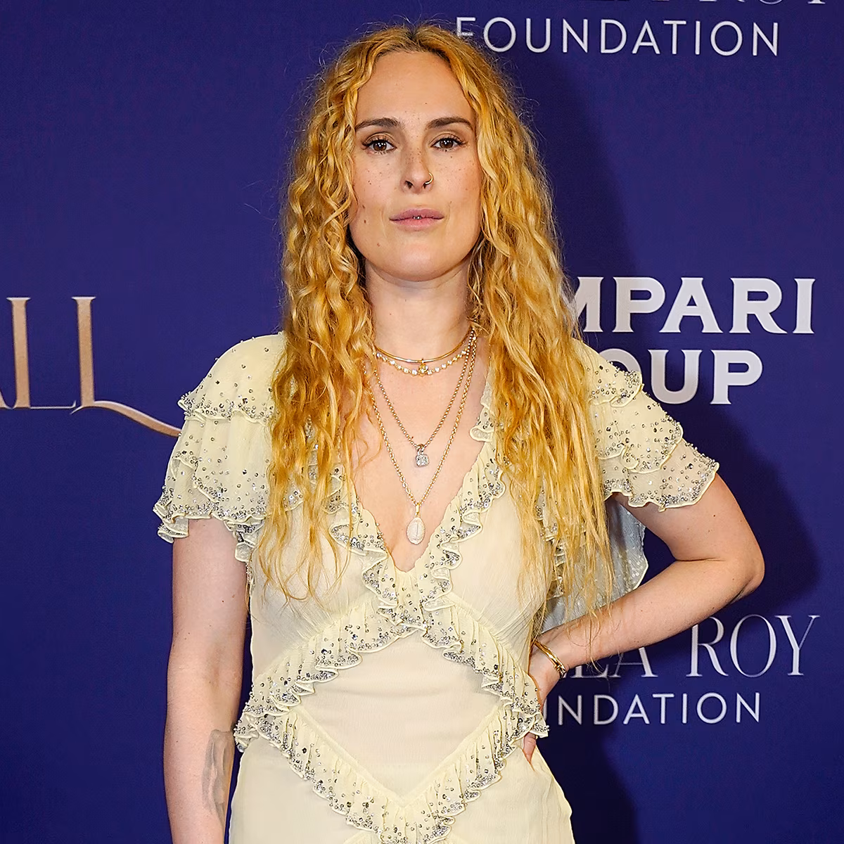 Rumer Willis posing at a Hollywood red carpet event
