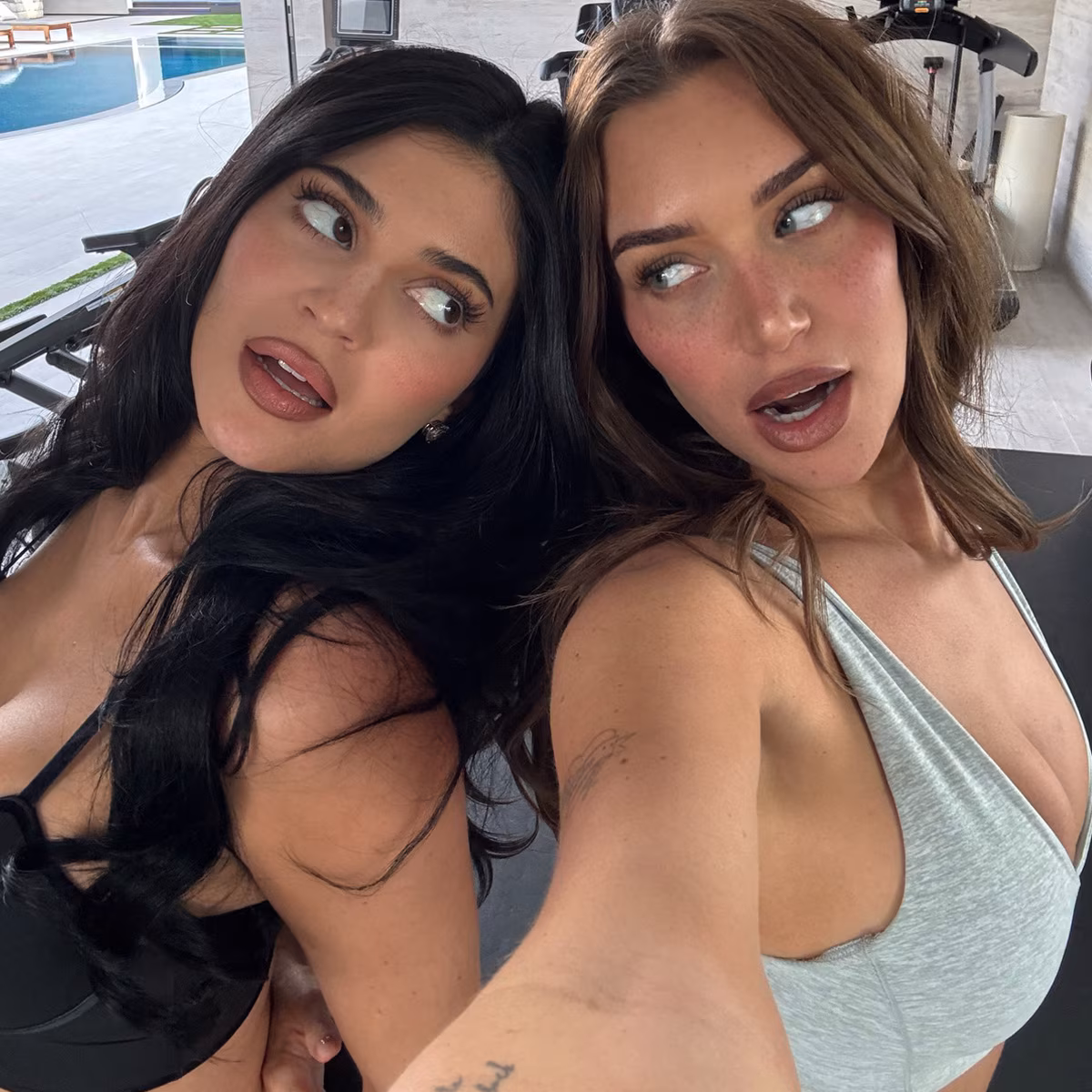 Kylie Jenner and Stassie Karanikolaou posing together at an event
