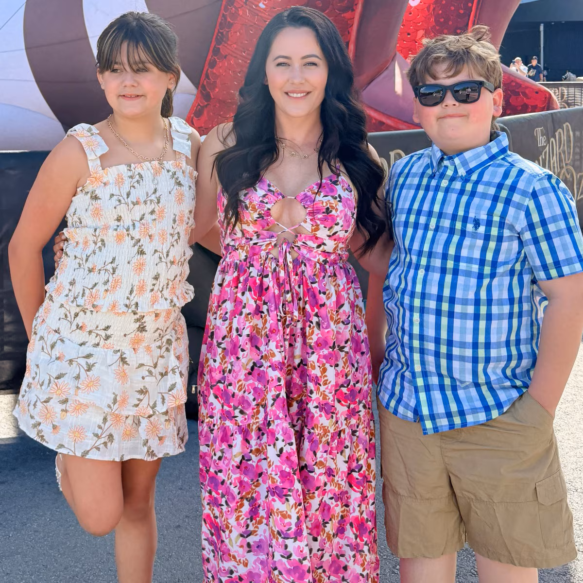 Jenelle Evans posing at a reality television event