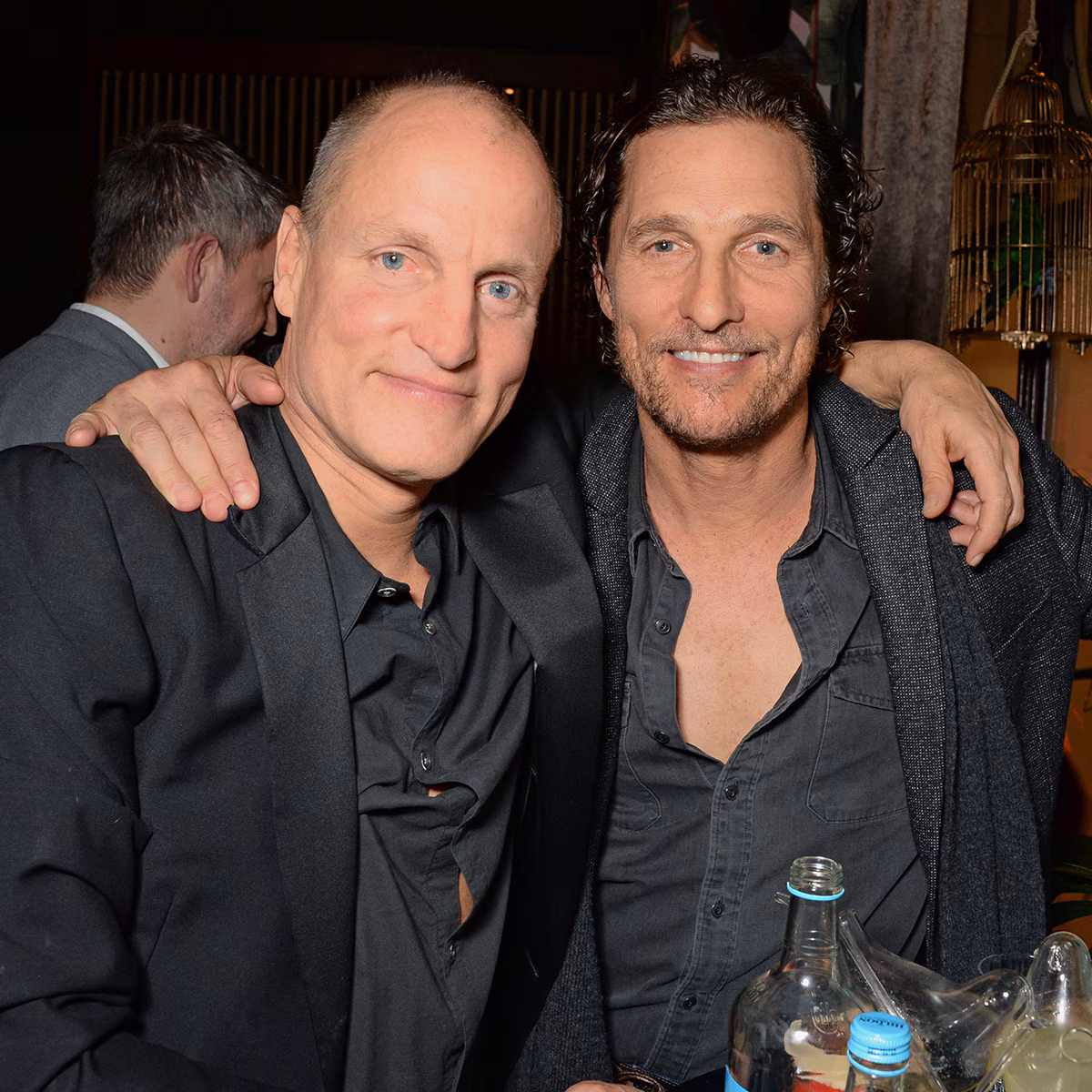 Woody Harrelson and Matthew McConaughey posing together at a Hollywood event