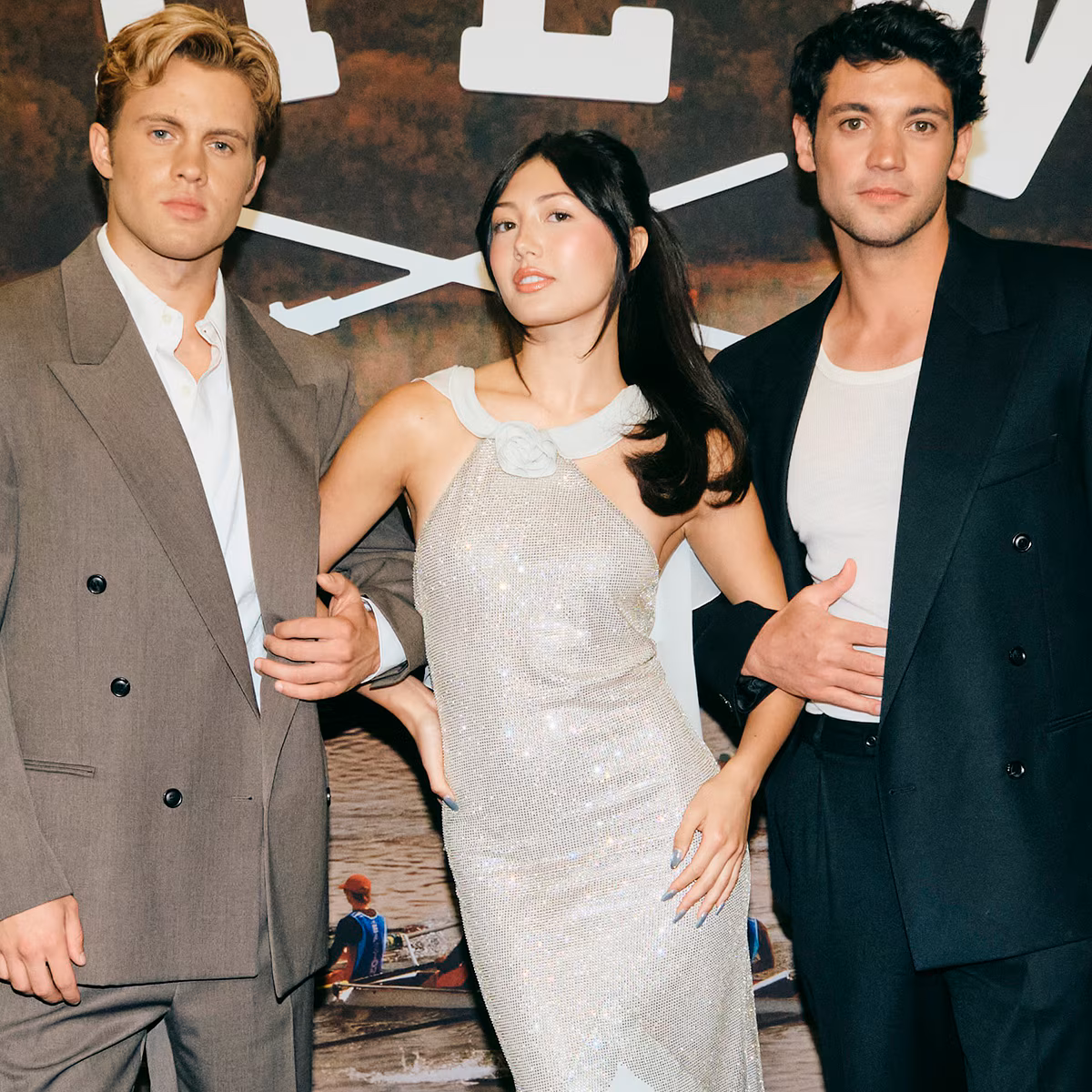 Miku Martineau, Sam Braun, and Kyle Clark starring in Netflix's Crew Girl