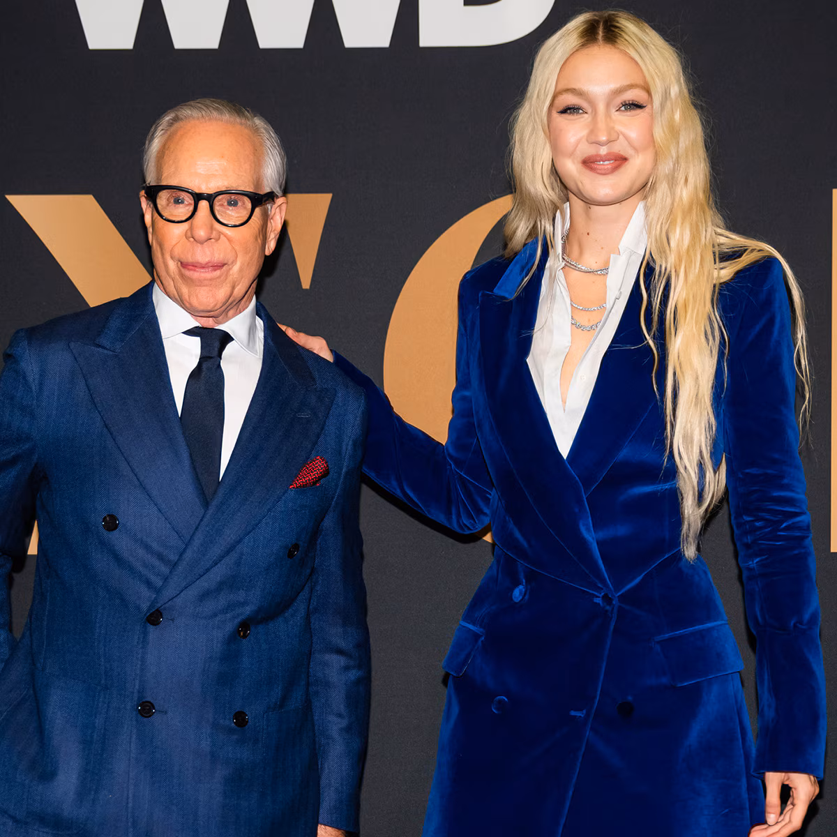 Supermodel Gigi Hadid posing at a fashion event.
