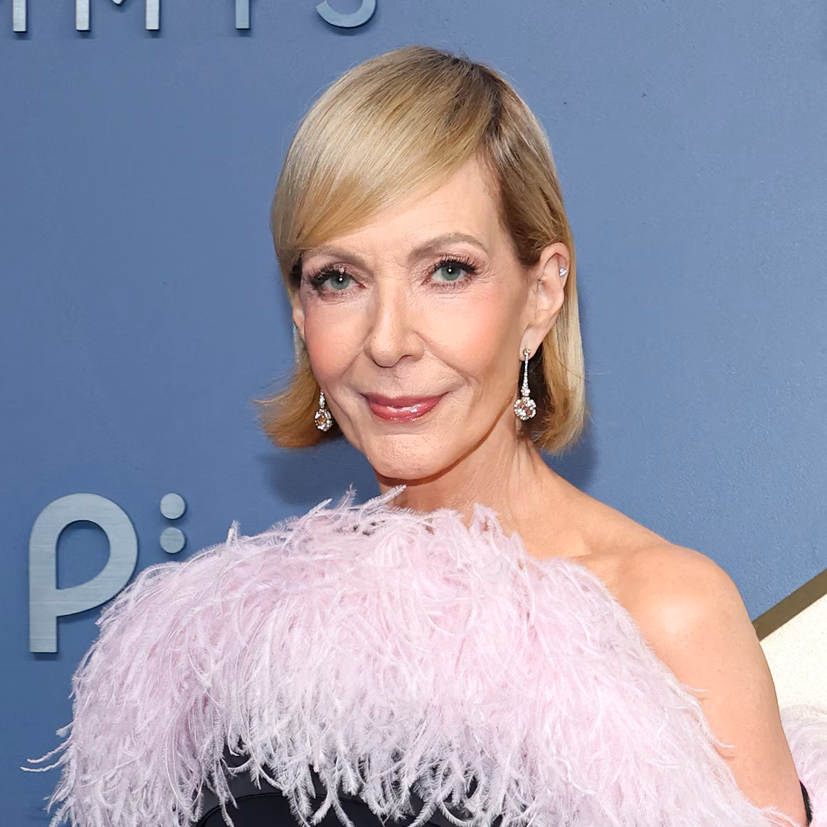 Allison Janney looking stunned in the audience at the Emmy Awards.