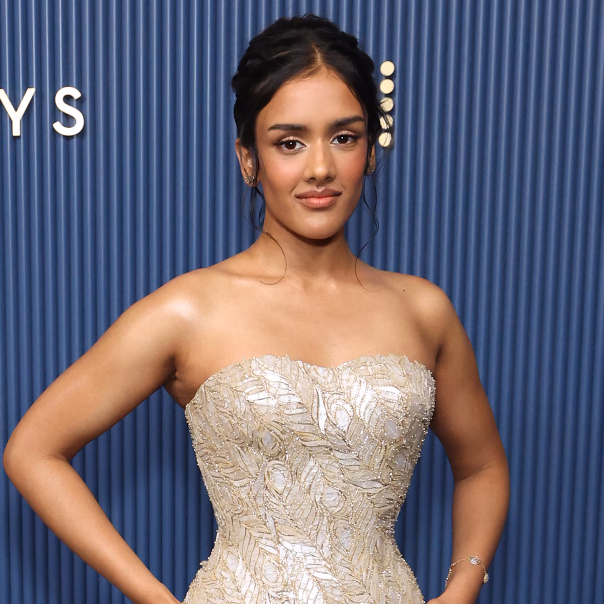 Shabana Azeez posing on a red carpet