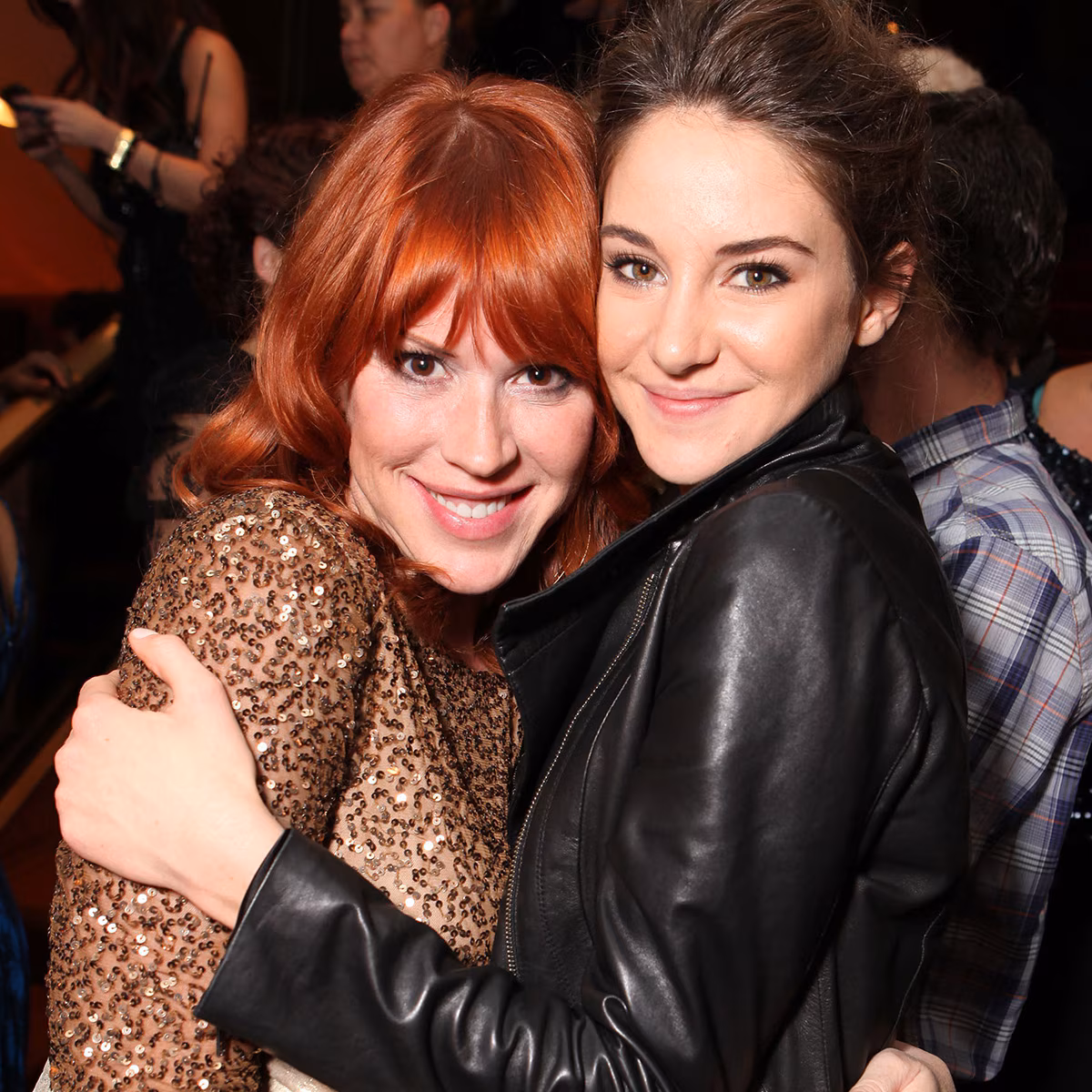 Molly Ringwald and Shailene Woodley pose together at an event