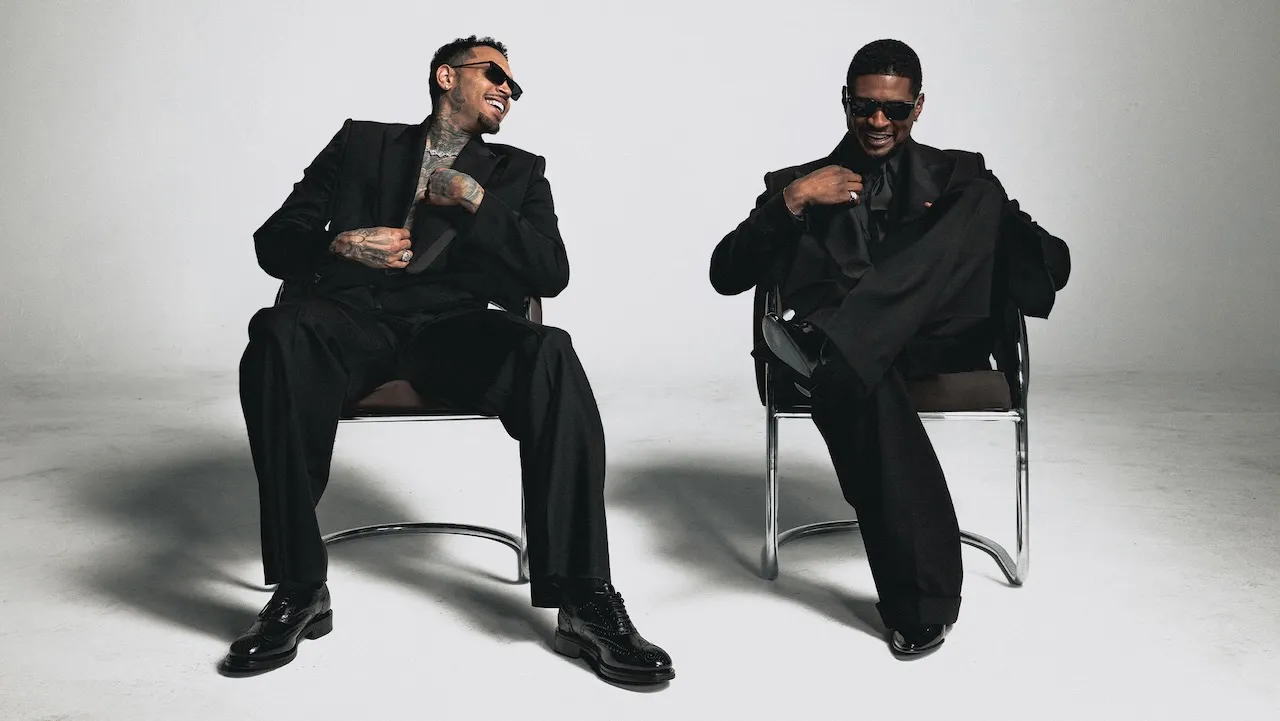 Chris Brown and Usher, photo by Julian Buchan