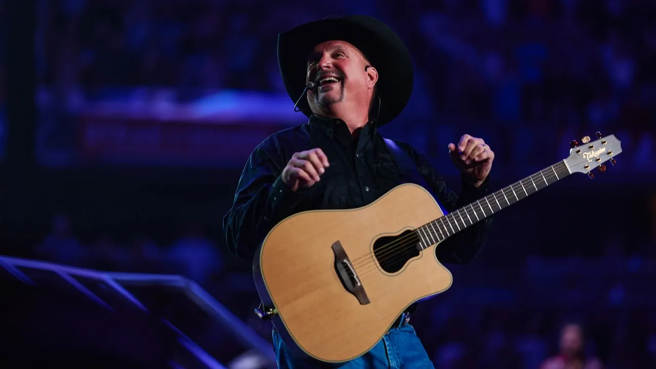 Garth Brooks performing live on stage