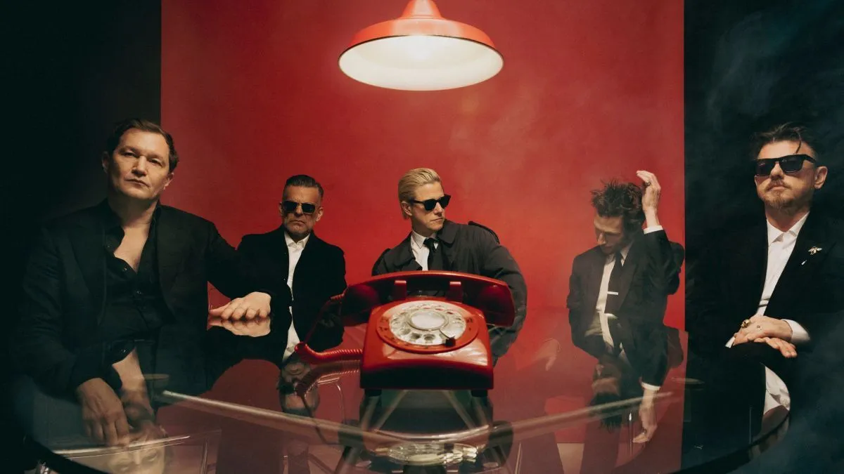 Interpol performing live on stage