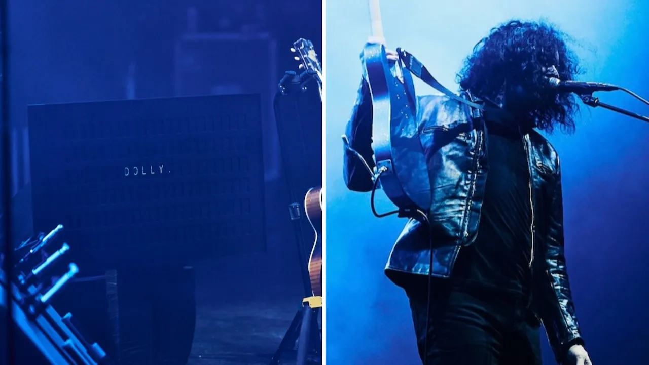 Jack White performing live on stage during his concert in London