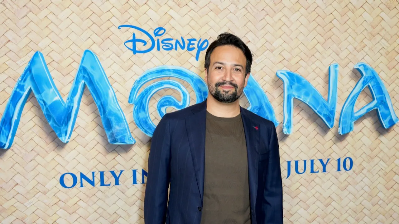 Lin-Manuel Miranda attending a red carpet film premiere