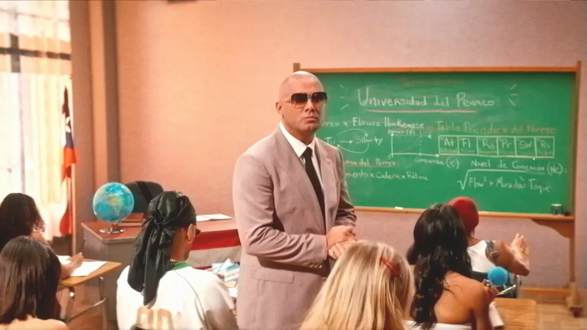 Reggaeton superstar Wisin wearing sunglasses and a black leather jacket during a performance