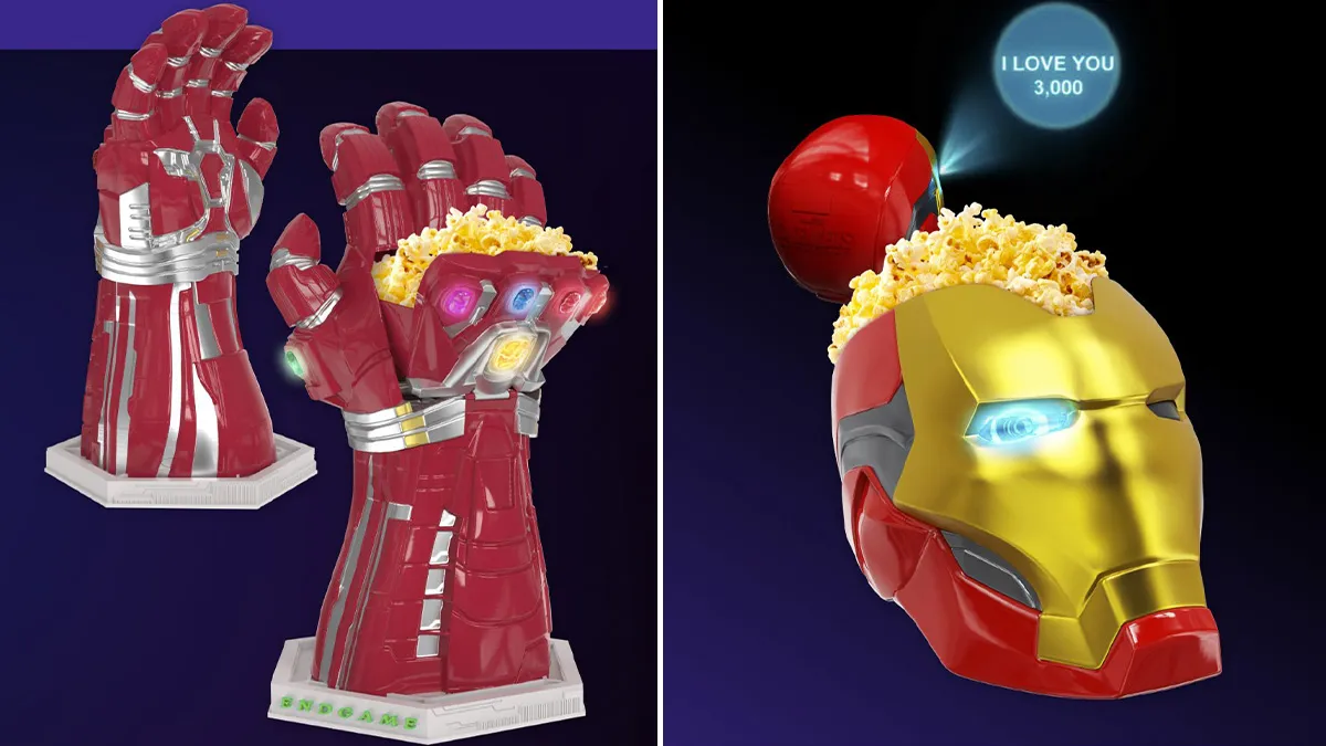 Iron Man helmet collectible popcorn bucket with LED light up eyes