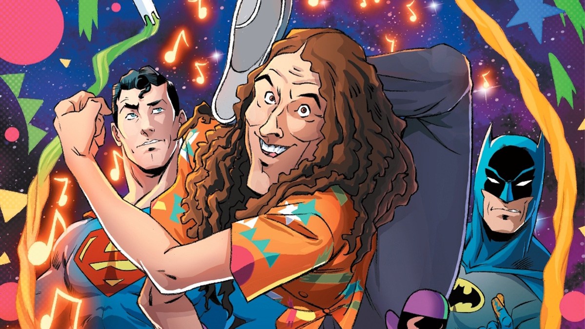 Weird Al Yankovic posing at an event