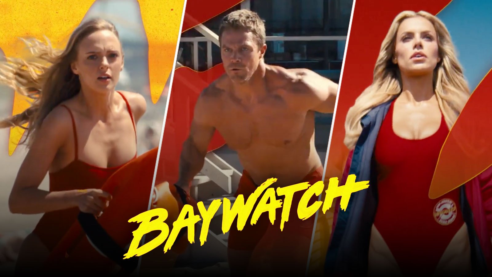 A sunny Southern California beach featuring a lifeguard tower where the Baywatch reboot films