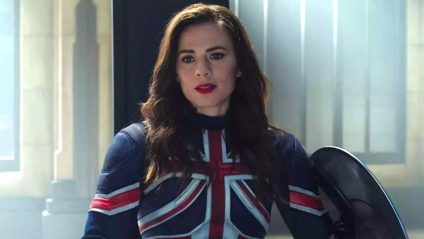 Hayley Atwell speaking at a fan convention event