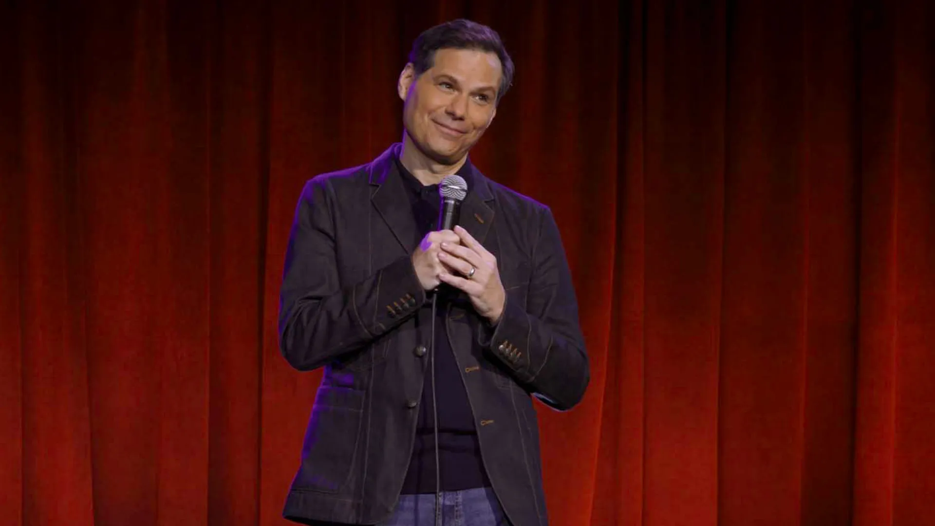 Michael Ian Black smiling at an event