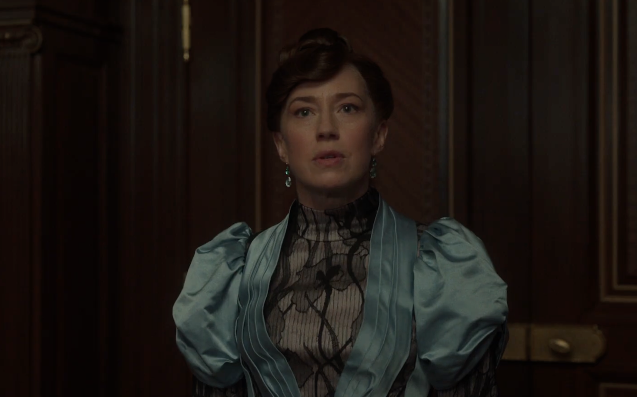 A dramatic scene from HBO's period drama series The Gilded Age.