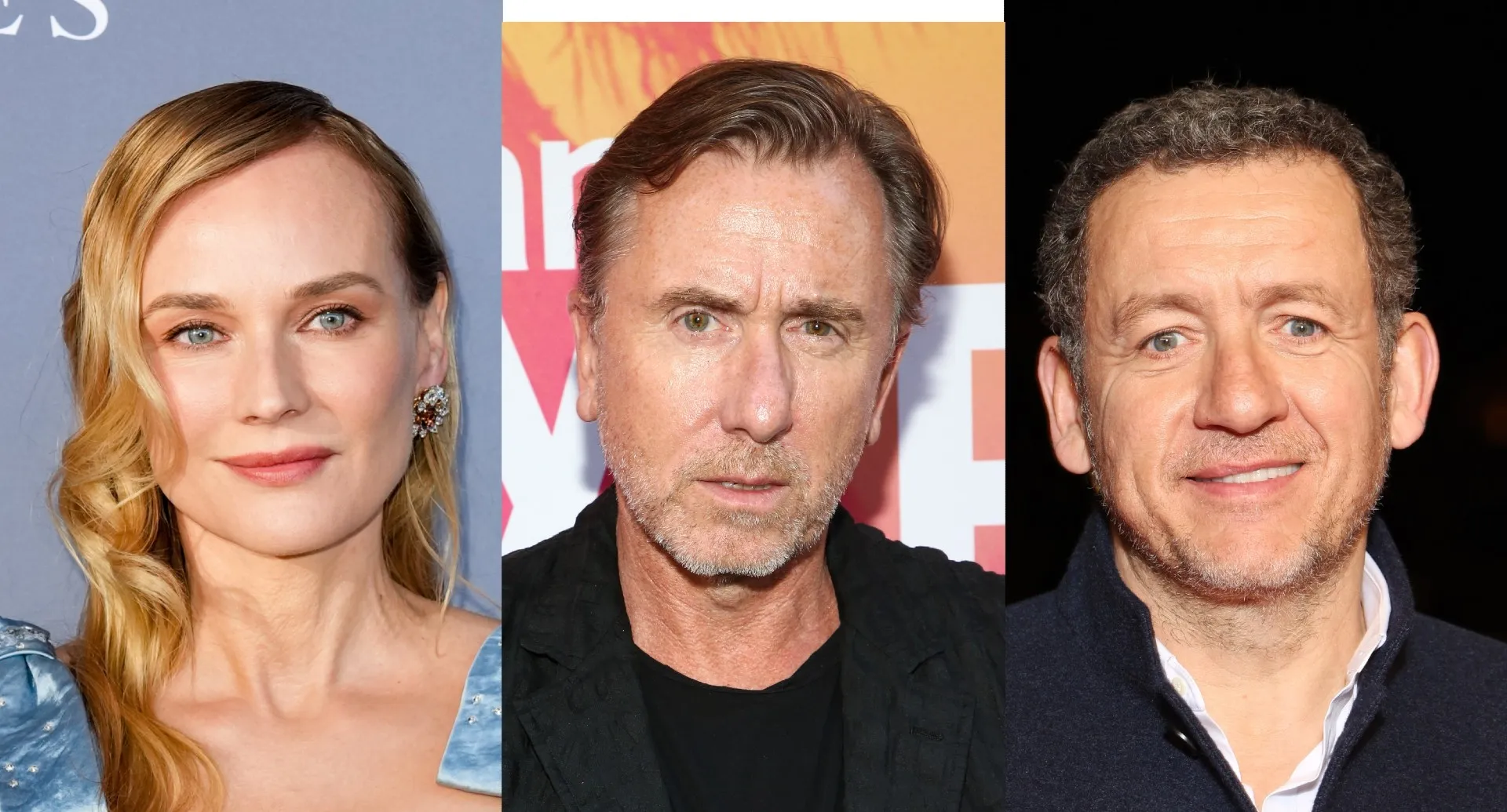 Diane Kruger and Tim Roth attending a red carpet film premiere event