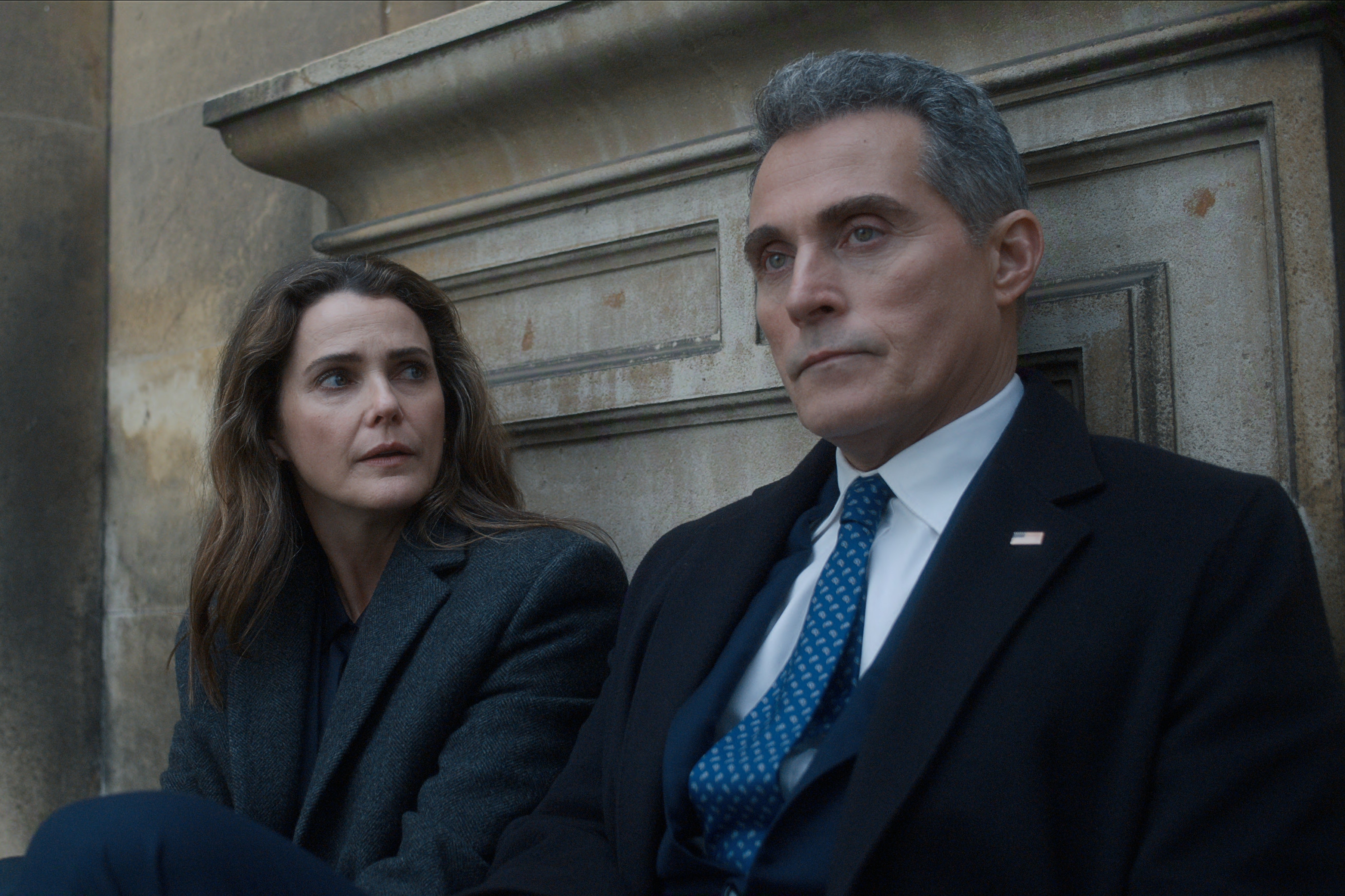 Keri Russell and Alison Janney in a scene from Netflix's The Diplomat