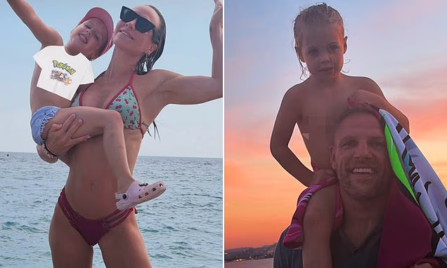 Chloe Madeley and ex James Haskell on family holiday in France