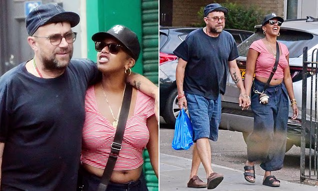 Damon Albarn stepping out in London with new girlfriend Rebecca Freckleton