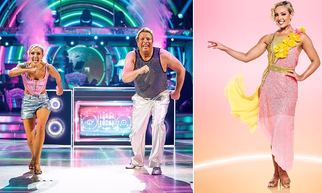 Amy Dowden smiling on the Strictly Come Dancing set