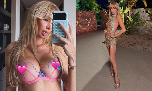 Olivia Attwood posing in sheer lingerie