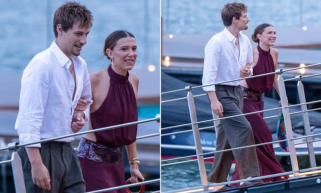 Millie Bobby Brown and Jake Bongiovi on a romantic date night in Lake Como