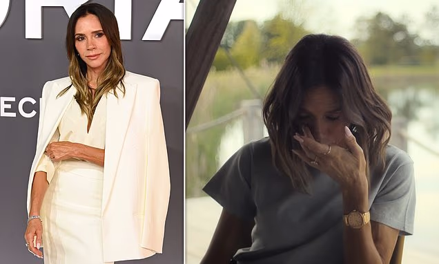 Victoria Beckham posing looking sleek at a luxury product launch event.