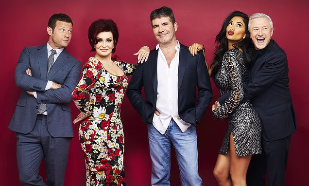 The X Factor TV stage and spotlights