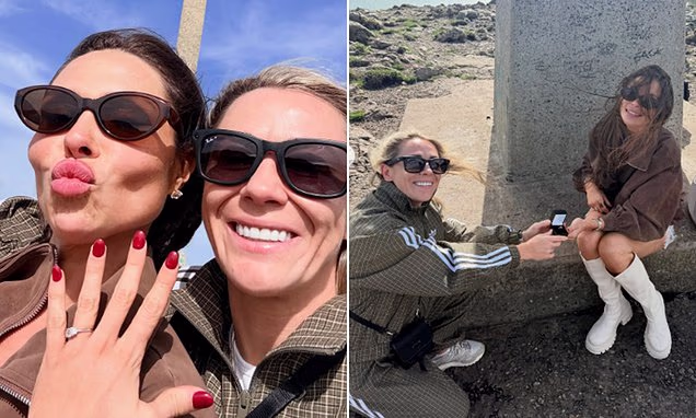 Fran Parman and Molly McCann posing together following their engagement news