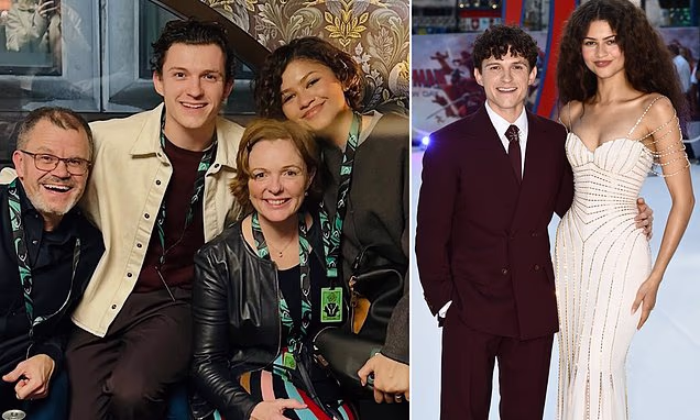 Tom Holland and Zendaya attending an international red carpet movie premiere
