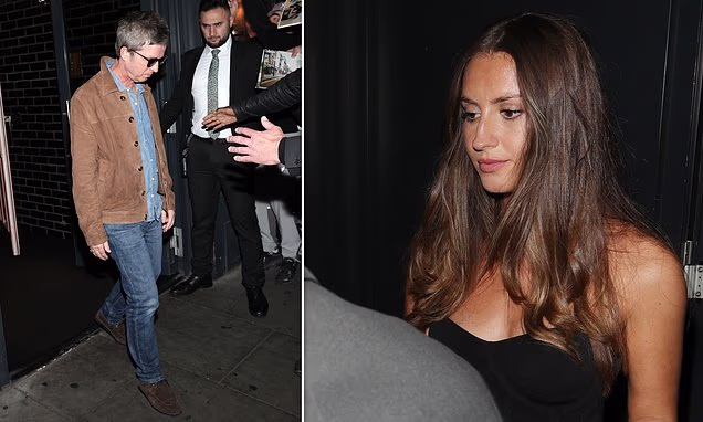 Noel Gallagher arriving at a London afterparty with his girlfriend Nina Johnson