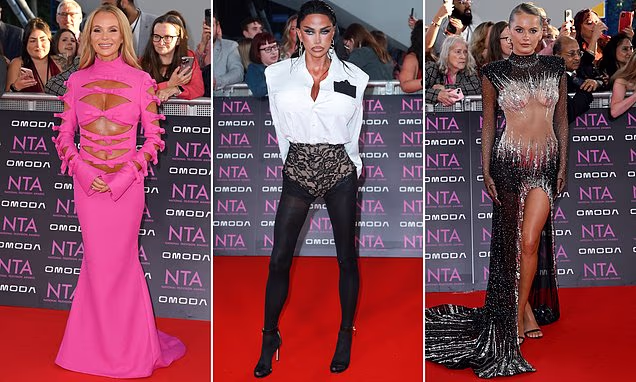 Katie Price and Amanda Holden attending a red carpet event
