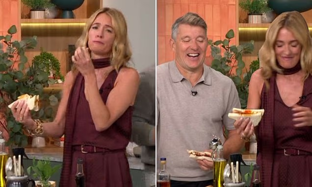 Cat Deeley and Ben Shephard presenting This Morning after the NTAs