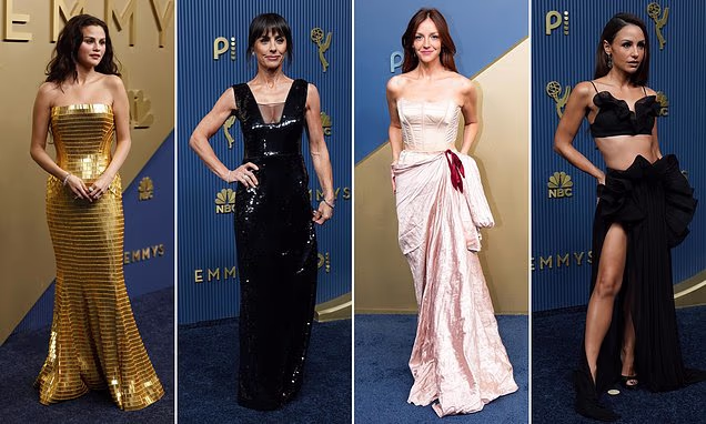 A view of the red carpet at the Emmy Awards