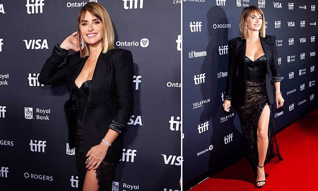 Penélope Cruz posing on the red carpet at the Toronto International Film Festival premiere of Bunker.