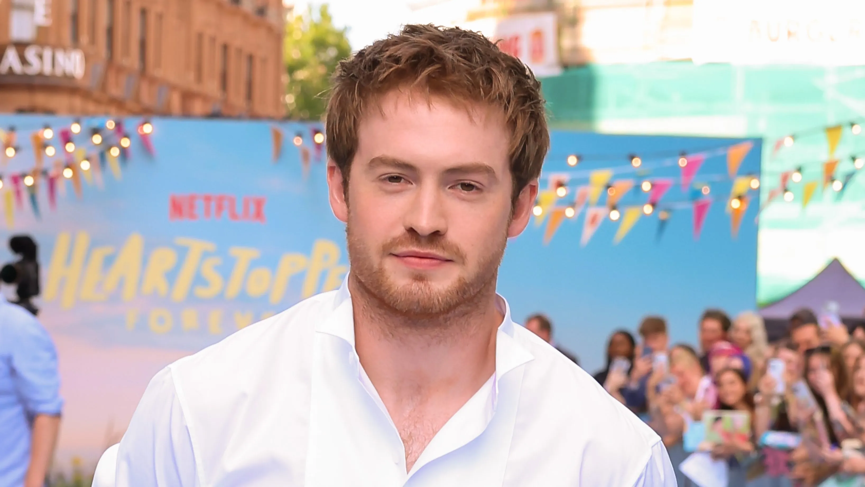 Kit Connor poses on a red carpet event