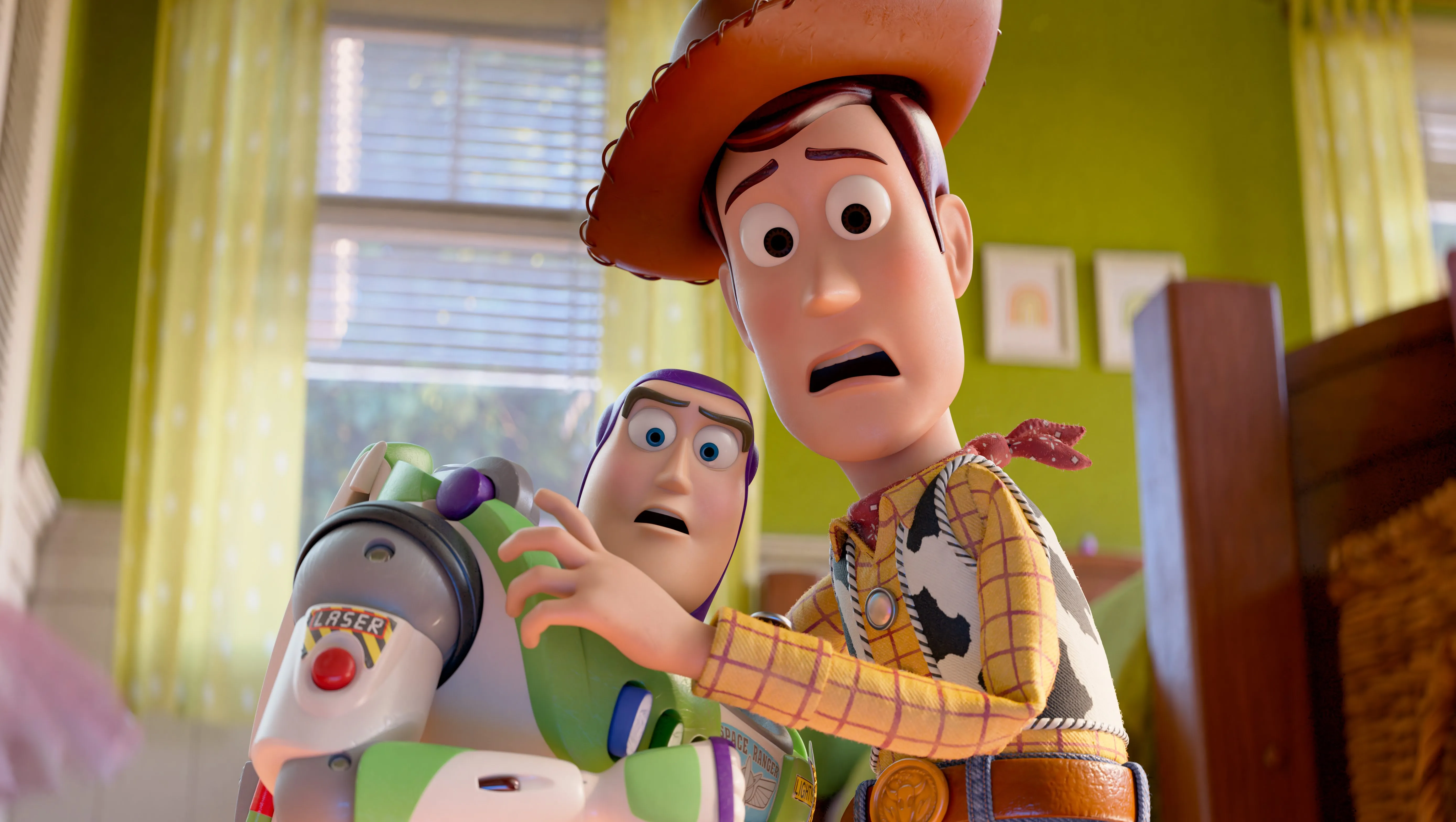 Buzz Lightyear and Woody from Pixar's Toy Story franchise