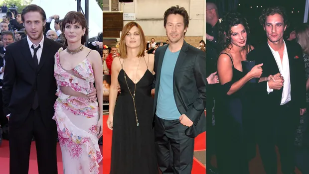 Sandra with Ryan Rosling, Keanu Reeves, and Matthew McConaughey. Sandra crushed on Keanu during ‘Speed,’ and vice-versa, but they never officially dated (Shuttersto