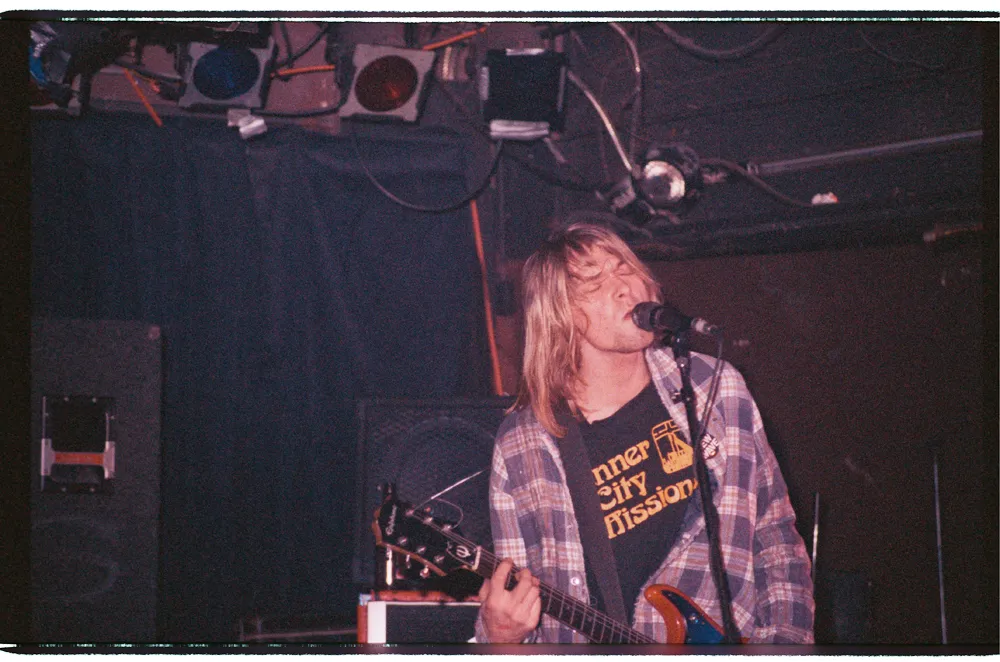 Kurt Cobain Nirvana Performing Live On February 16, 1990 On Their Bleach Tour at Bogart's in Long Beach, Ca. - 16 Feb 1990