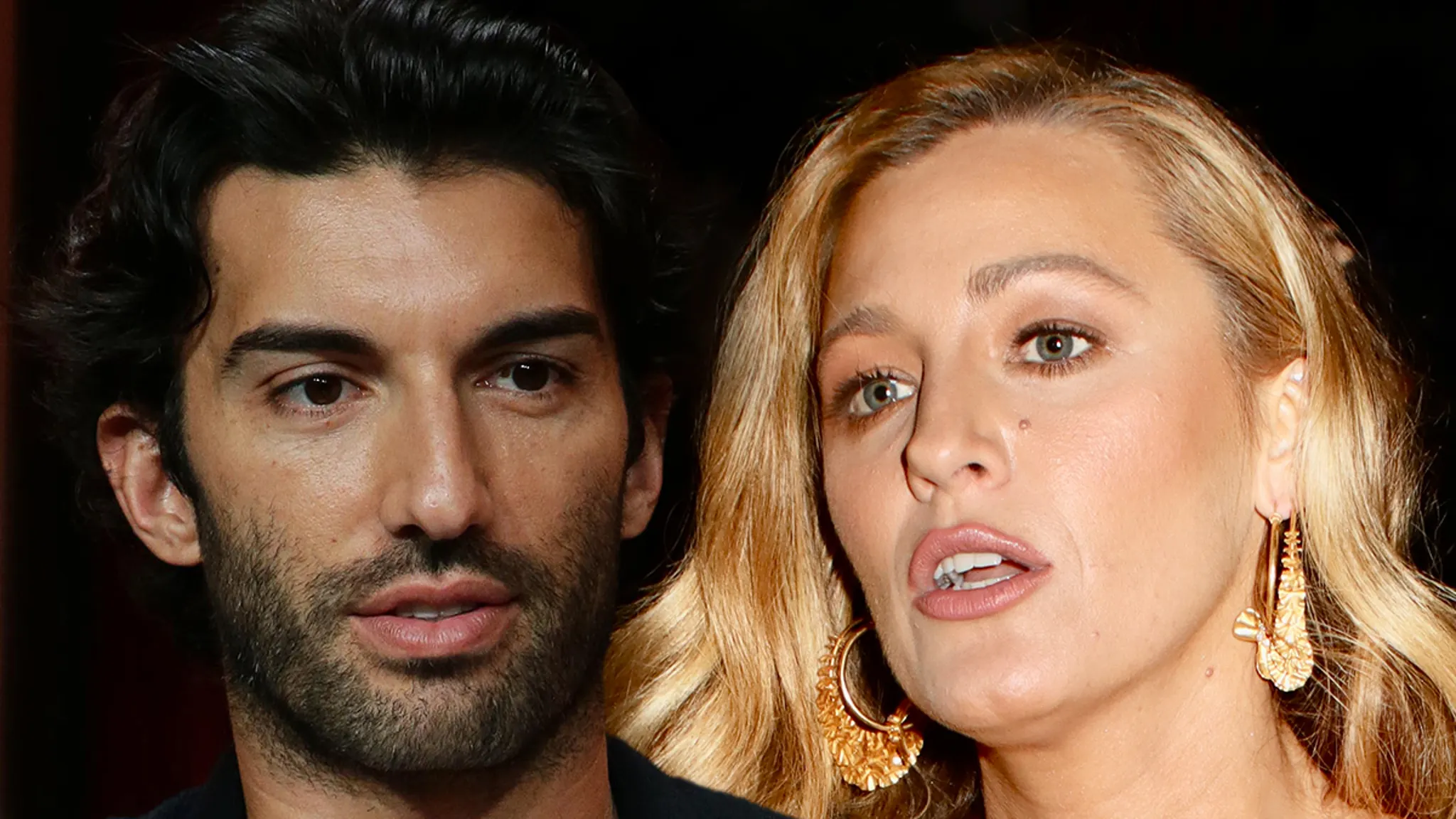 Justin Baldoni and Blake Lively at a red carpet movie event