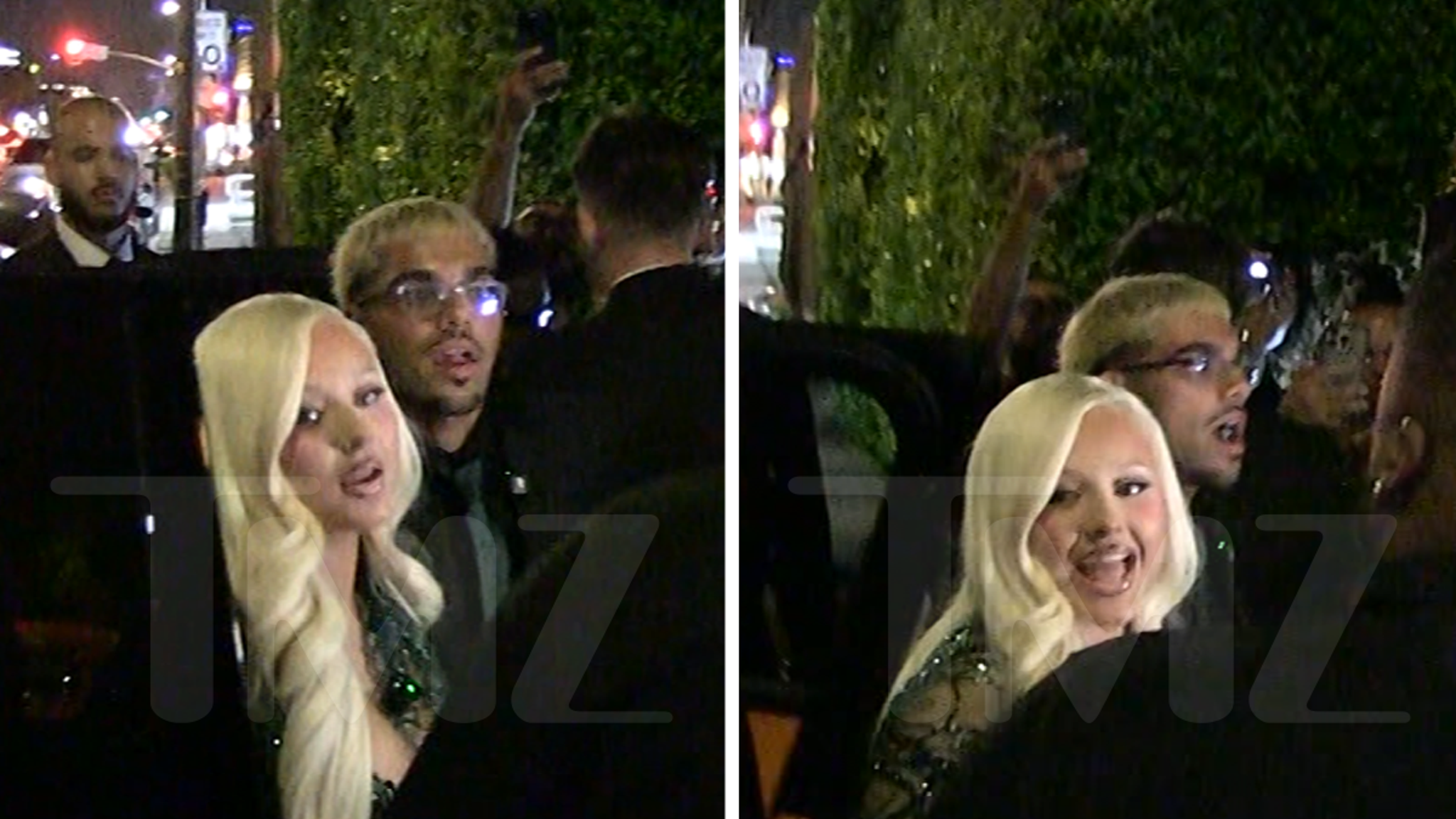 Alabama Barker and streamer N3on outside a nightclub in West Hollywood